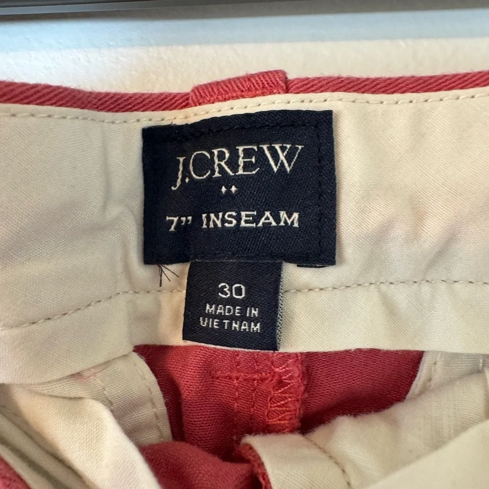 J.Crew Re-Imagined 7” Shorts Pink Size 30 Stretch Chino